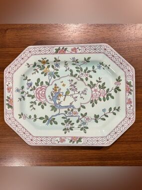 Calyx Ware Adams Singapore Bird 14" Platter England Ironstone